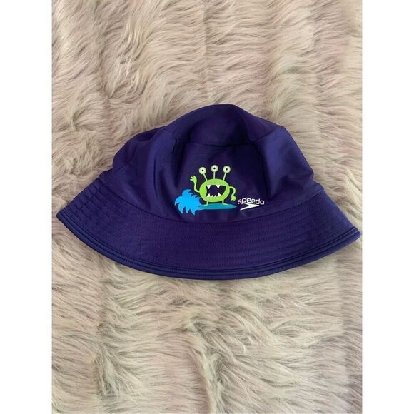 Speedo Navy Blue Swim Bucket Hat UV 50+ Toddler Baby Kids Size L/XL - Picture 1 of 5